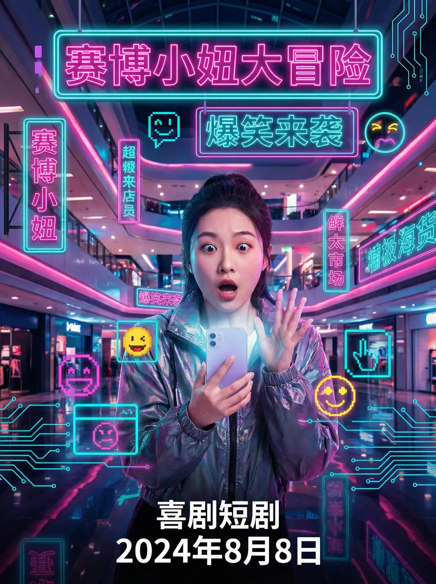 黑料吃瓜網 搞笑喜剧短剧 - 赛博小妞大冒险海报